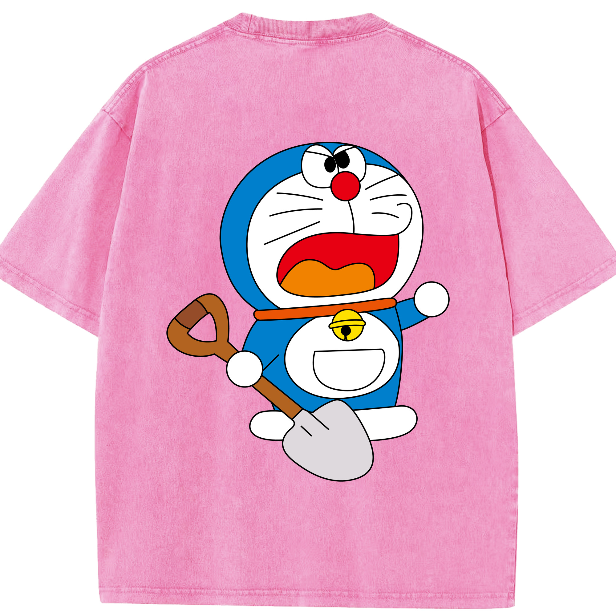 （画像用） ドラえもん Doraemon 綿100% ヴィンテージ風 半袖Tシャツ（背面プリント）